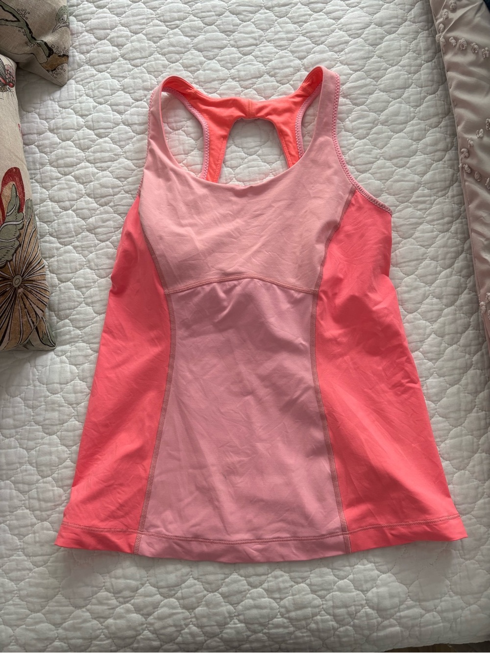 Lululemon Pink Colorblock Racerback Active Tank Top